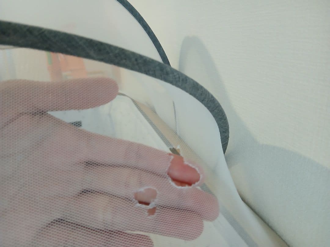 グレー ベビーベッド 下段収納付き