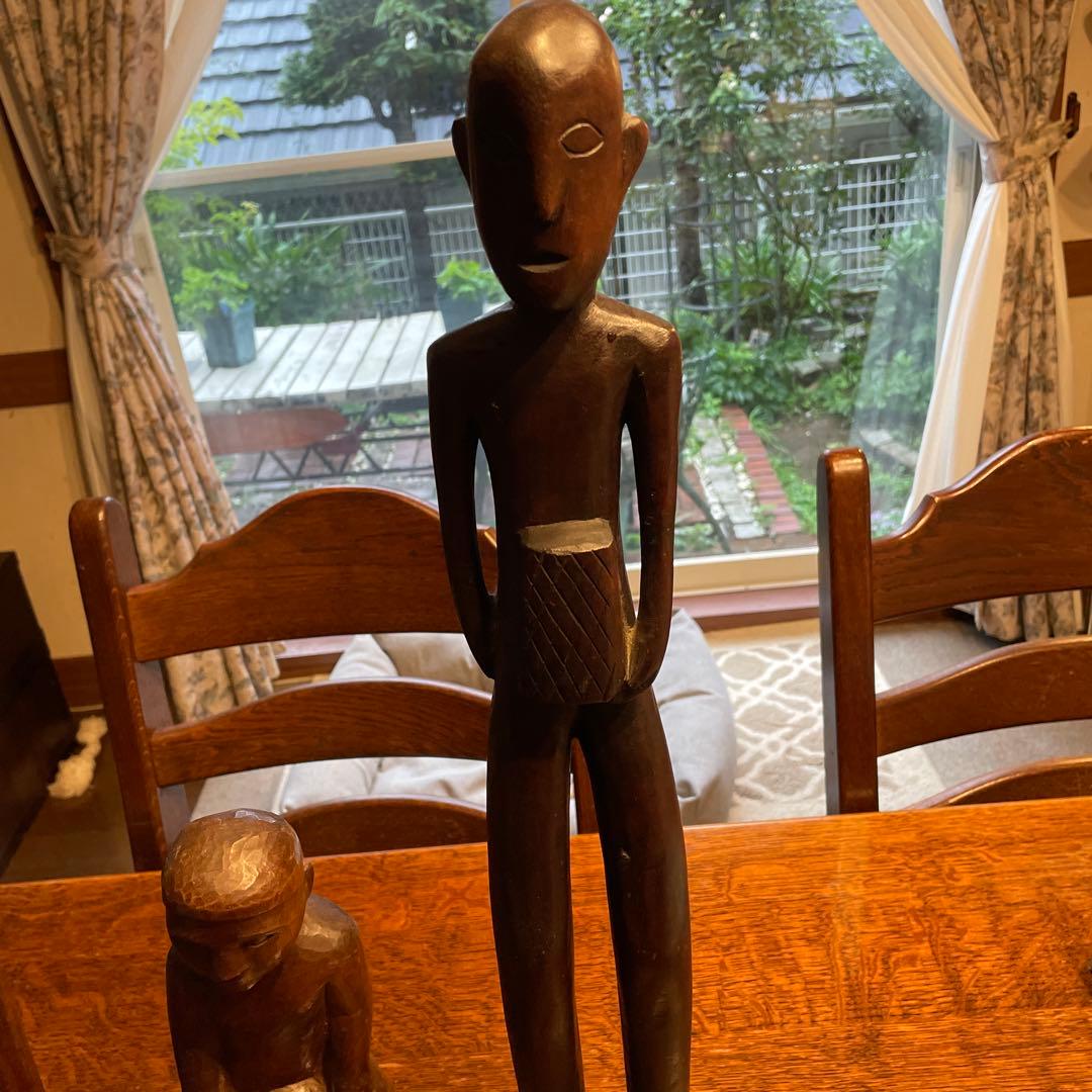 アフリカンスタイル 木製彫刻セット
