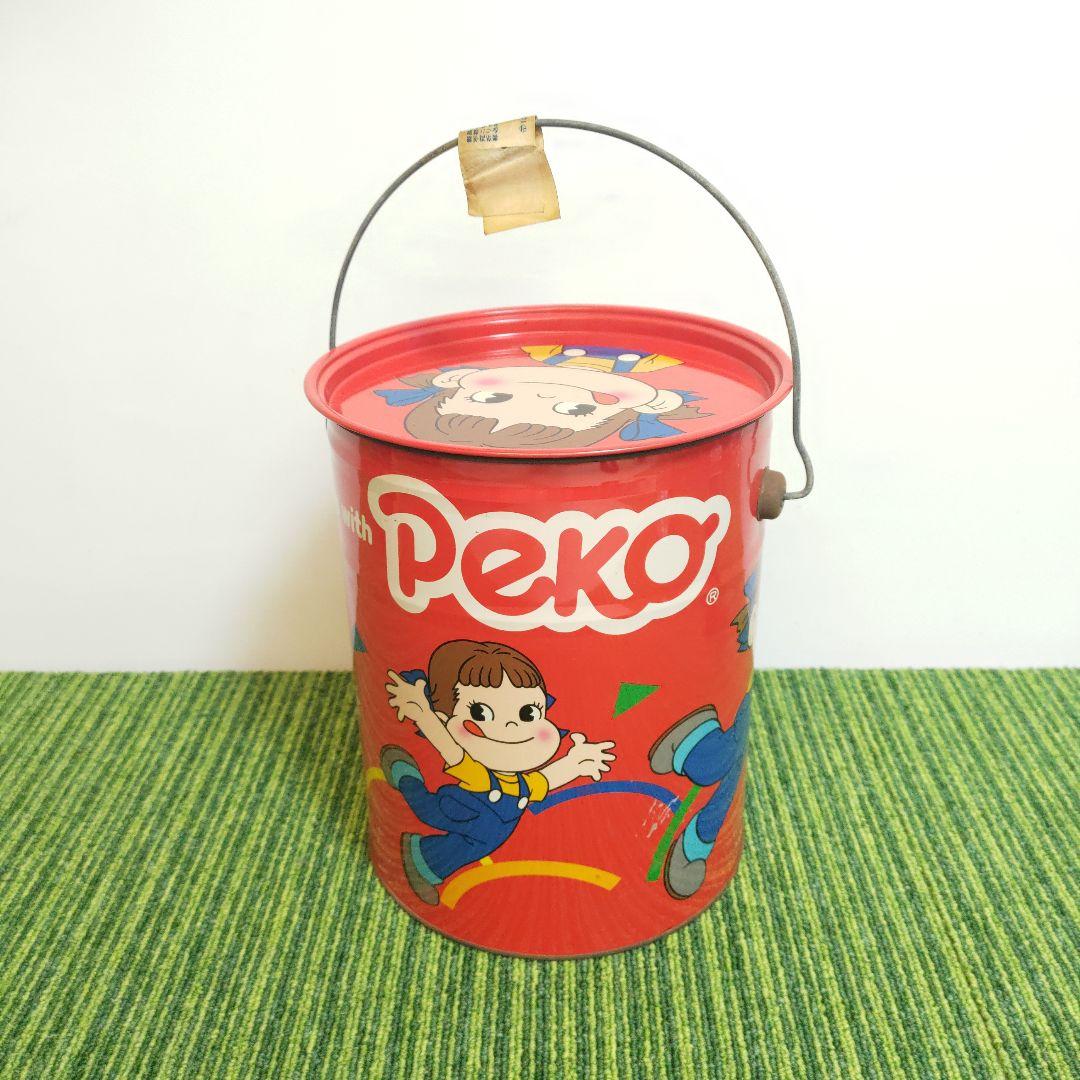 70‘ 昭和レトロ ペコちゃん スチール缶