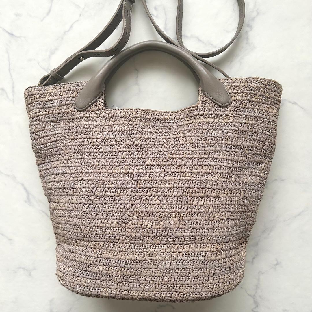 極美品✨ヘレンカミンスキー ラフィア トートバッグ CassiaS ショルダー付