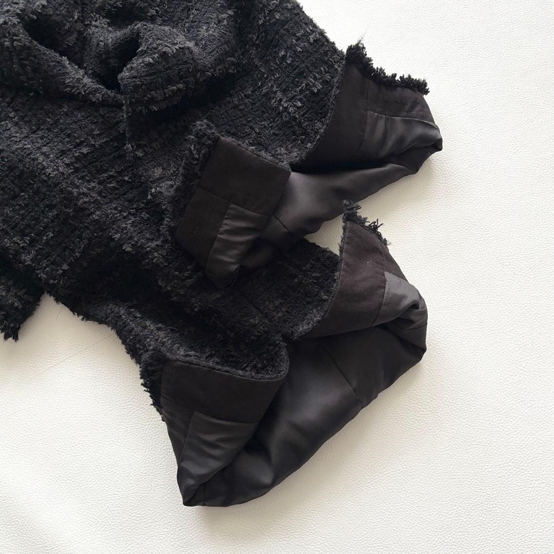 02343-2 TOCCA UNSNARL ツイードジャケット　ノーカラー　4