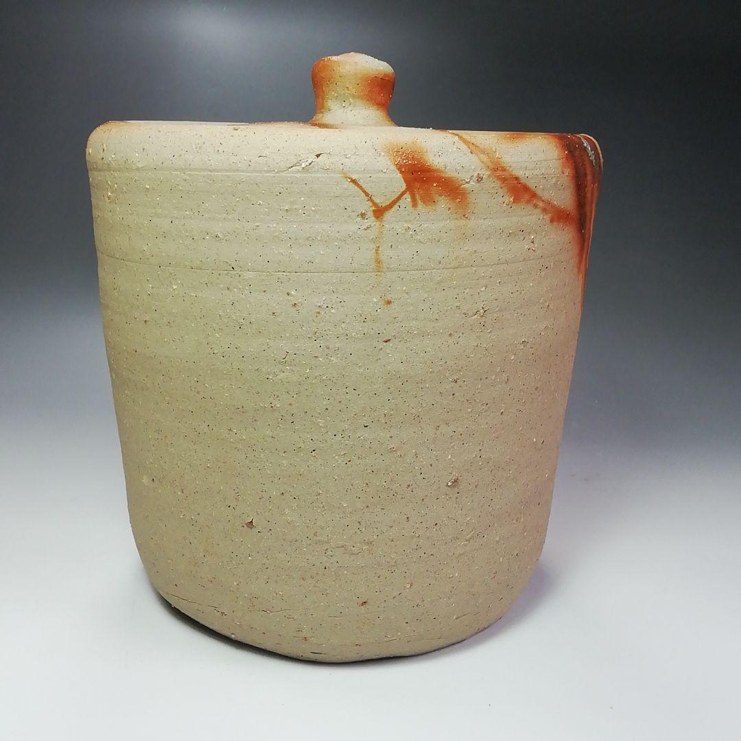 Ｓ４２２　水指　『備前　緋襷水指』『陶秀窯　山本出作』　共箱　茶道具