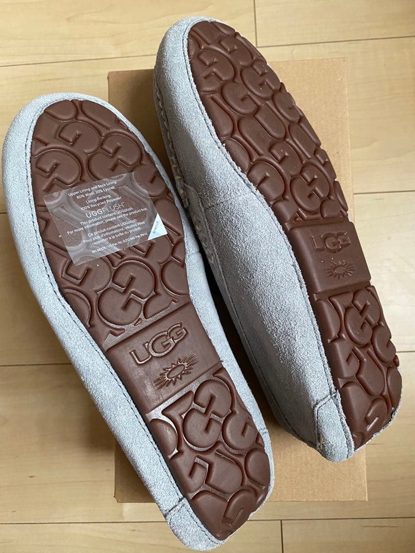 UGG モカシン　ムートンシューズ　グレー
