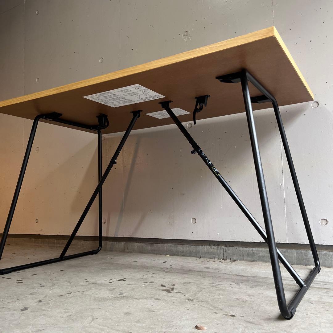 美品★無印 木製折りたたみテーブル オーク材突板　幅１２０ｃｍ