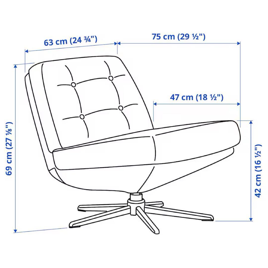【新品★未開封】ディヴリンゲ イケア IKEA 回転パーソナルチェア オレンジ