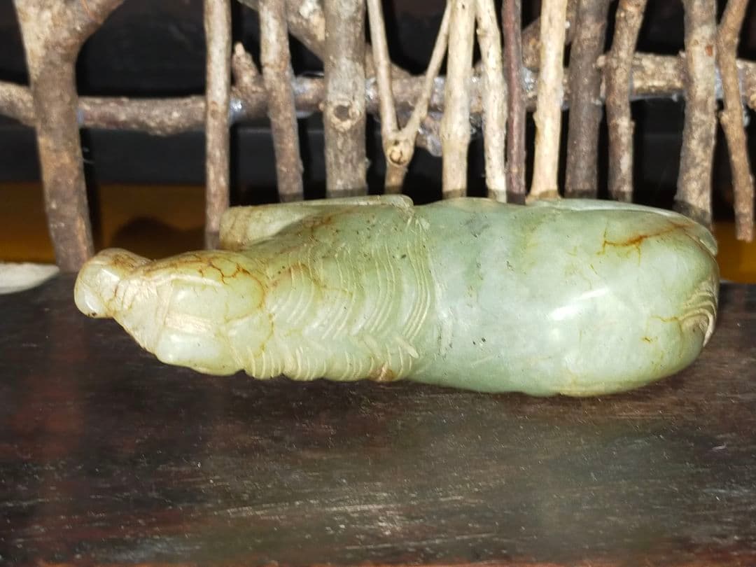 ♥値下げ！♥　中国　玉製　彫刻　馬　石製　置物　骨董　古玩