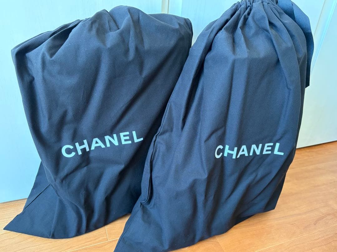 新品未使用　CHANEL シャネル ブラック レインブーツ　39