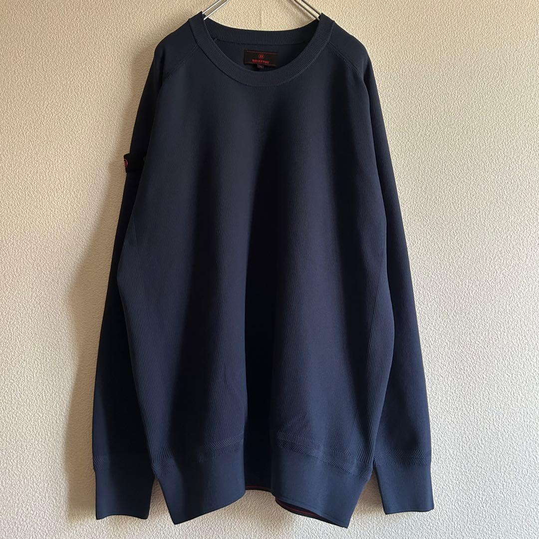 BRIEFING ブリーフィング ニット Bロゴパッチ ネイビー XL