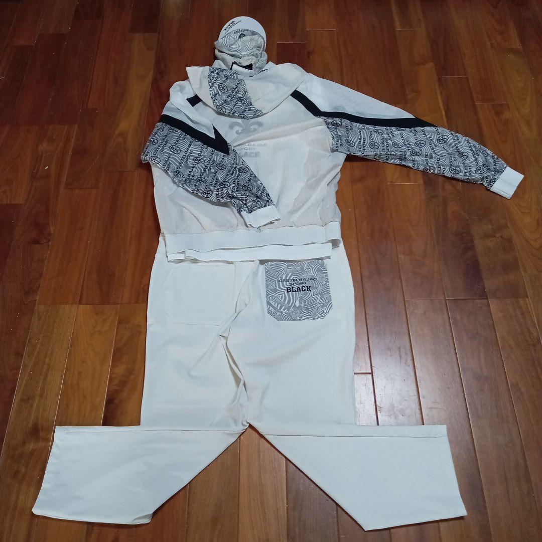 カステルバジャック　ＣＡＳＴＥＬＢＡＪＡＣ　四点セット（夏用）　白　ＢＬＡＣＫ柄