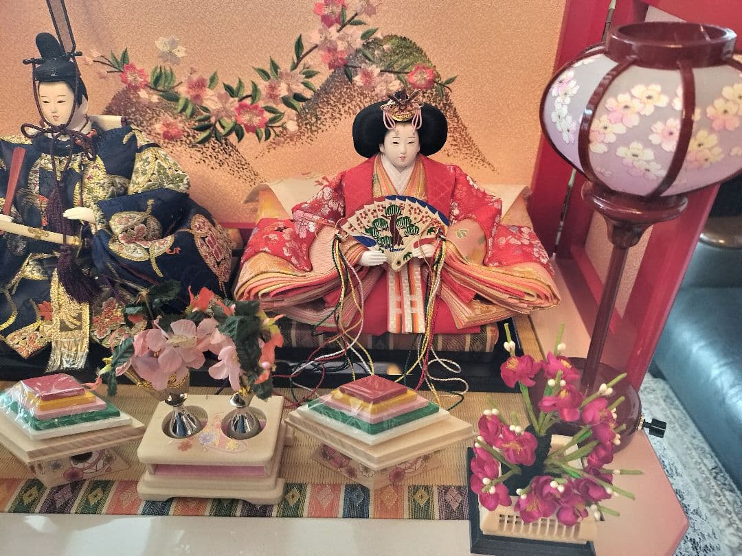 収納式雛人形屏風等飾り台