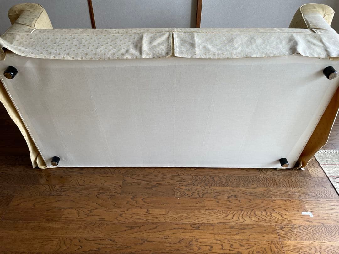 ローラアシュレイ ウィンチェスター2シーターソファ ステラ柄　ゴールド