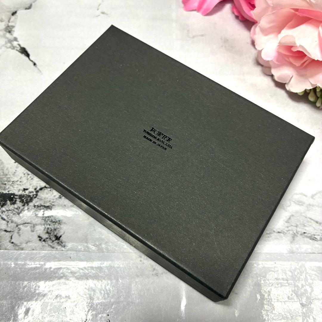 ほぼ未使用 PORTER 名刺入れ カレント カードケース 吉田カバン ネイビー