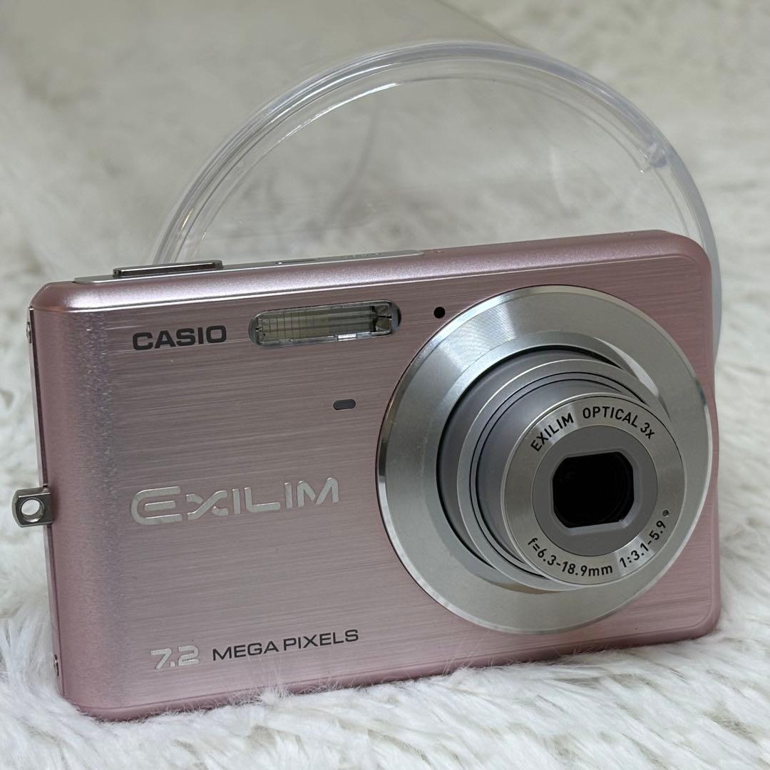 美品　CASIO カメラ　エクシリムEX-Z77 充電器　箱　ピンク コンデジ