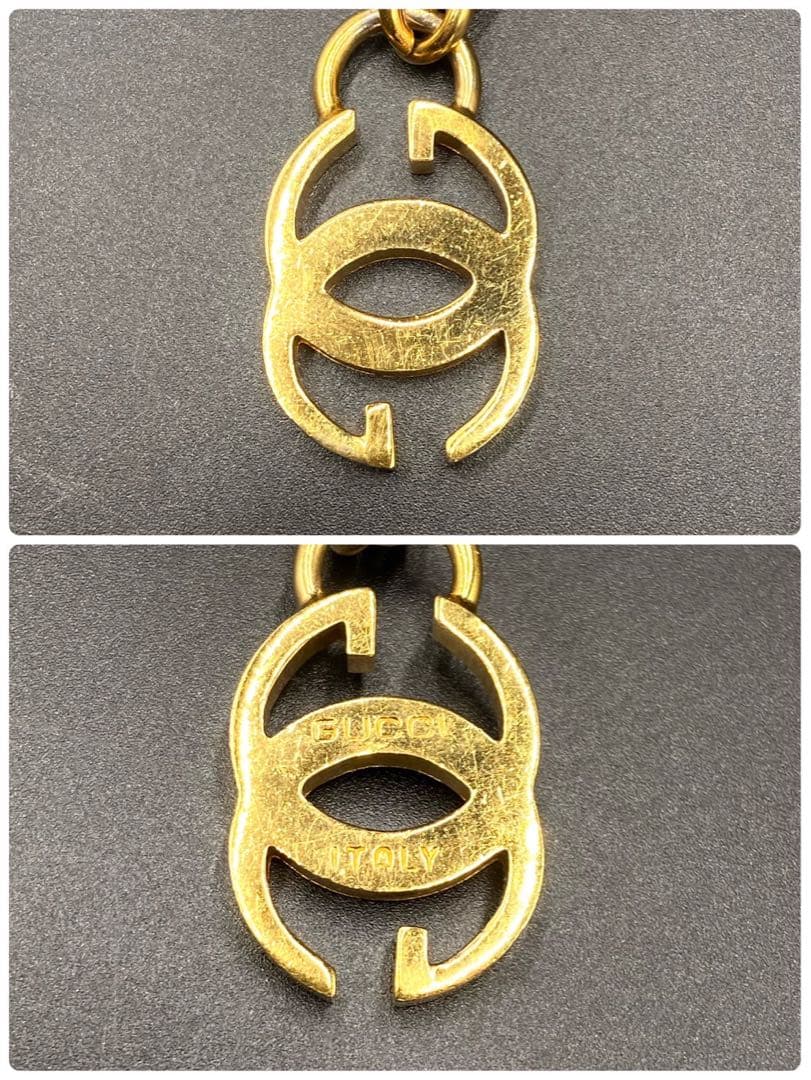 【極美品】グッチ GG金具 チェーン ベルト ゴールド ビンテージ
