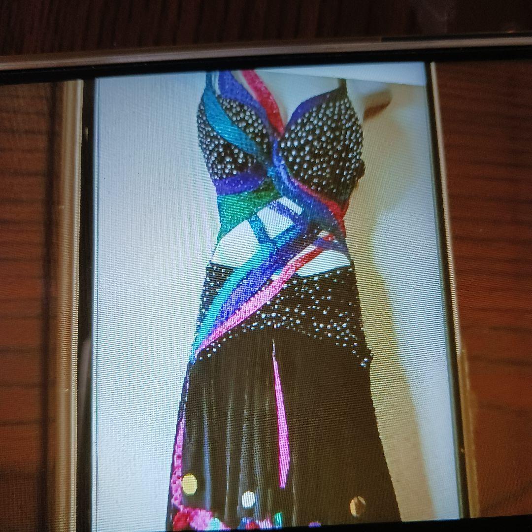 お値下げ❗社交ダンス　ラテン　インパクト　 カラフルストーンドレス　S~M