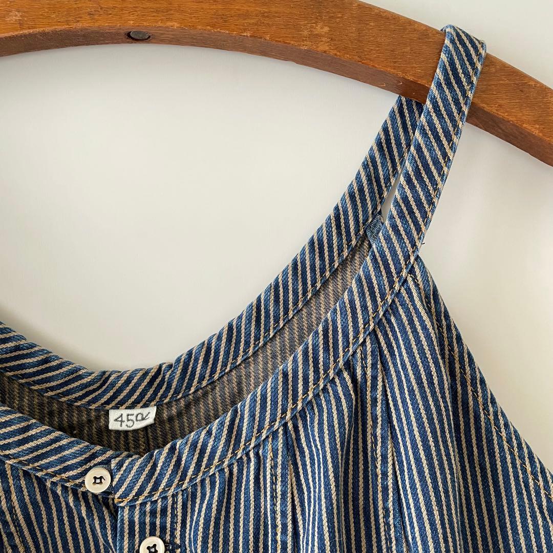 45R 大麦デニムのキャミソール（重）　ヒッコリー　2024春夏　28,600円