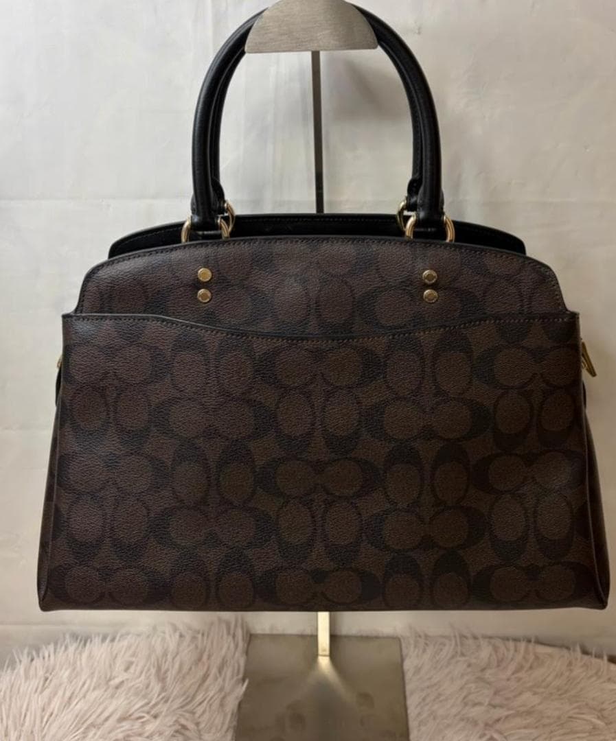 A*ん様 COACH コーチ F 91495 2WAY レザーシグネチャーハンド