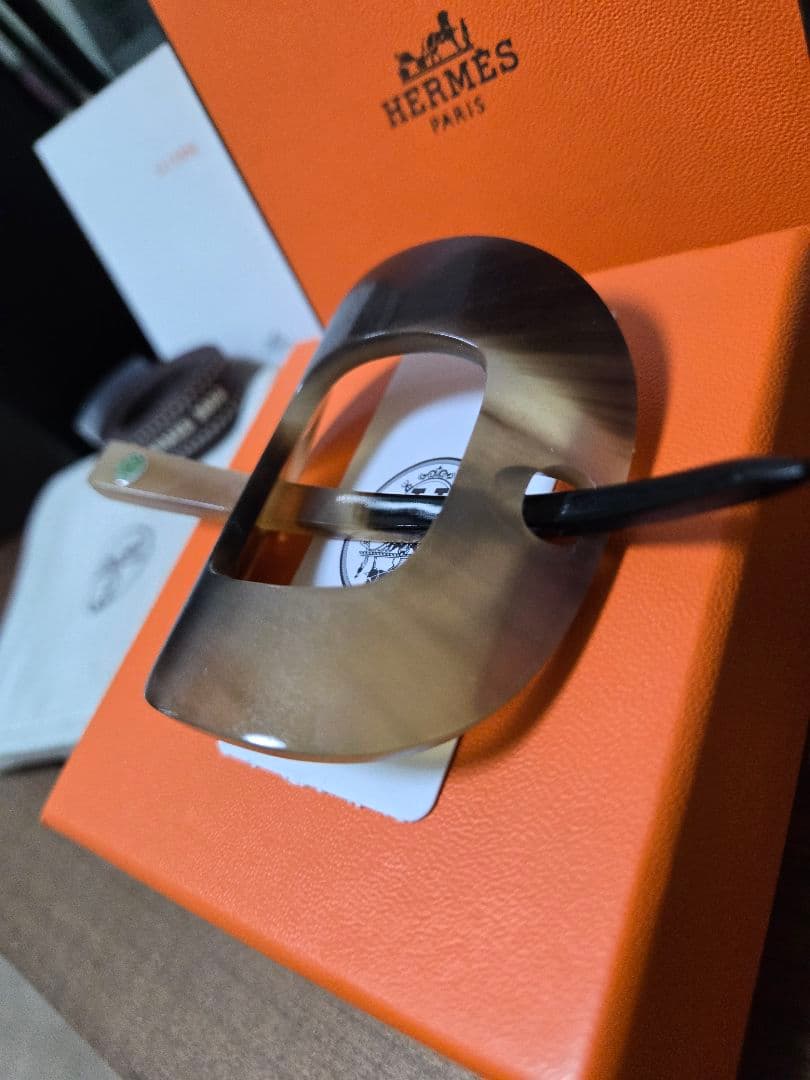 最安値⭐希少⭐唯一無二の芸術品、エルメスのバッファローホーン かんざし