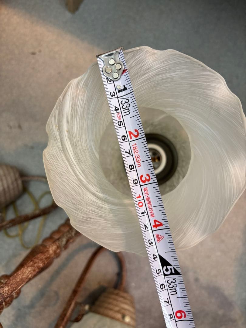 シャンデリア 3灯 ホワイトガラス