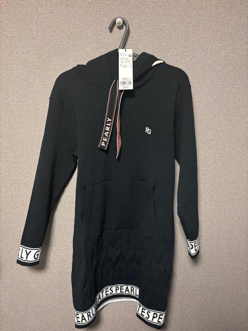 PEARLY GATES ニットフーディワンピース　新品タグ付き