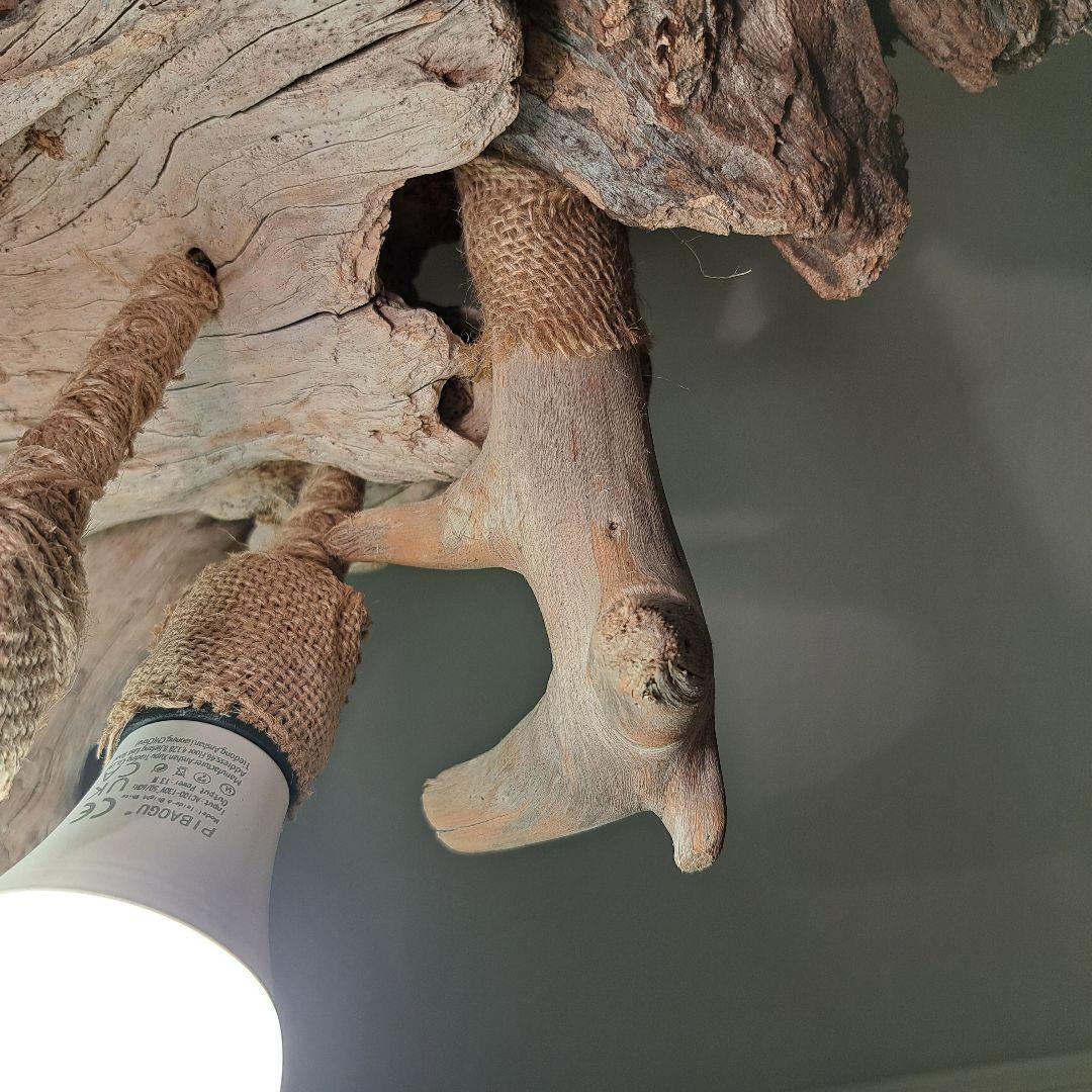 流木インテリア　6灯ペンダントライト LED付　6〜18帖　リビングダイニング用