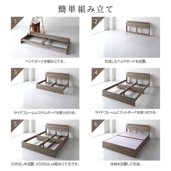 ベッド セミダブル ボンネルコイルマットレス付き グレージュds-2423251