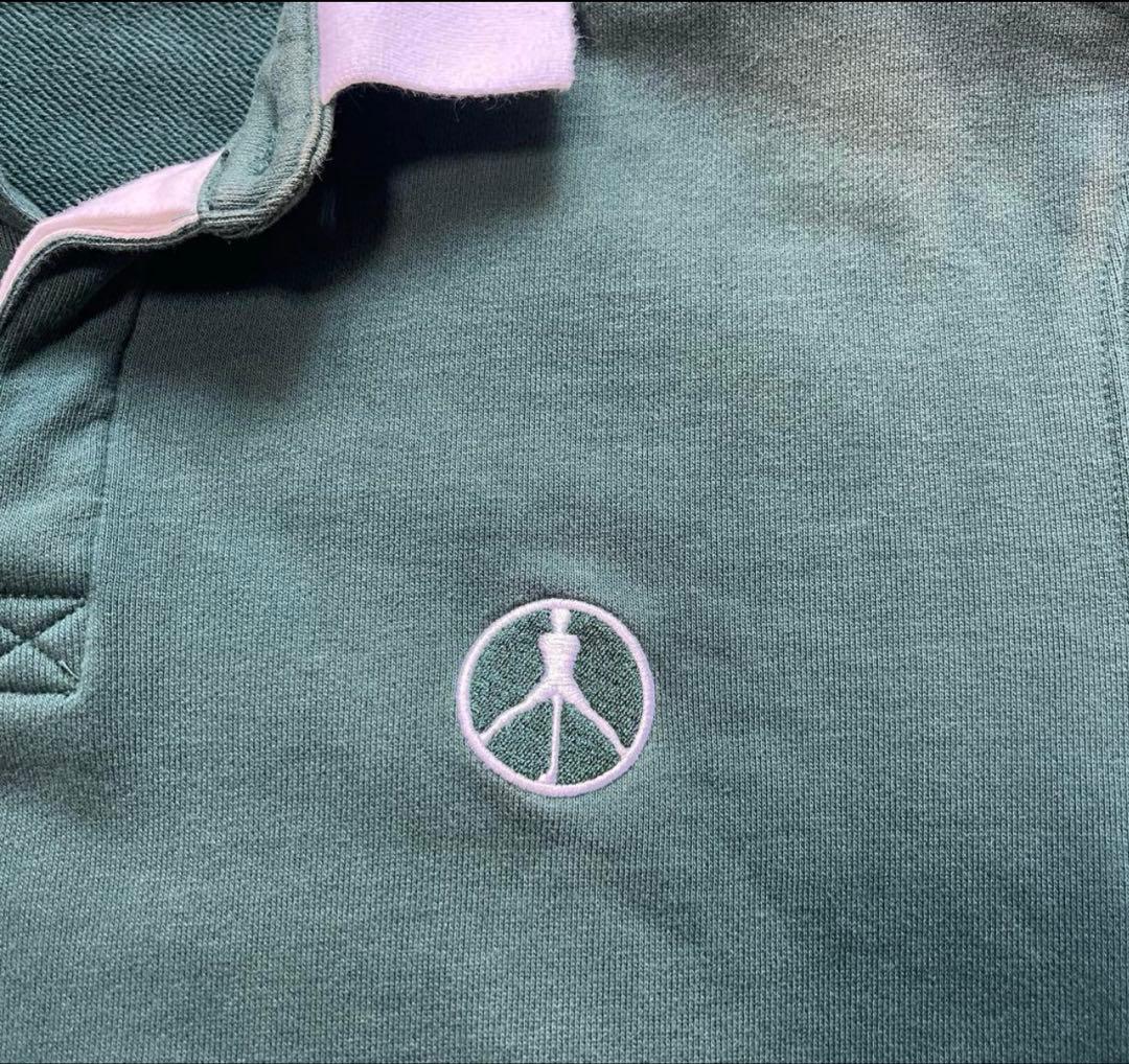 GOLFICKERS ゴルフ ポロシャツ スウェット 半袖グリーンサイズL