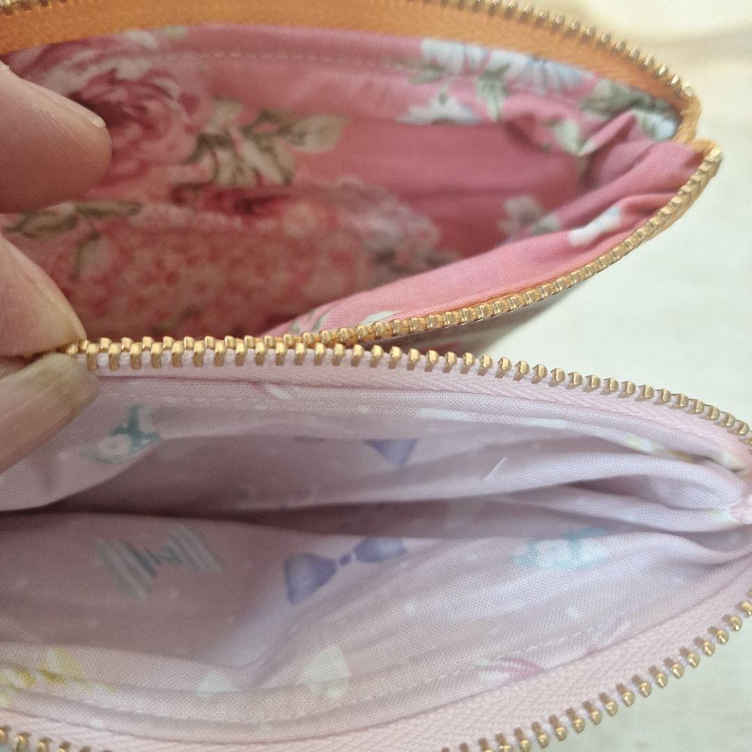 可愛いパネル生地　ハンドメイド　まちなしバッグ　ポーチ