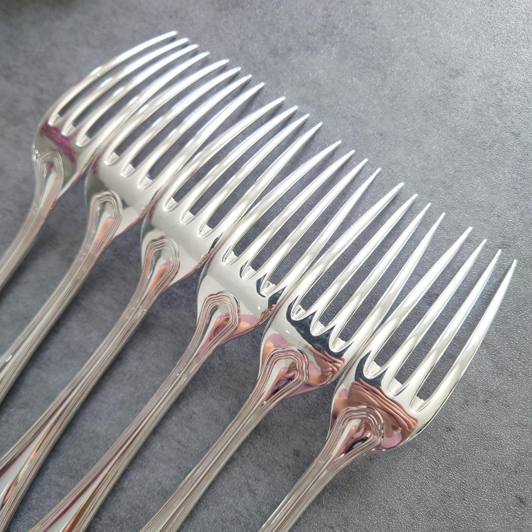 美品 クリストフル スパトゥール テーブルフォーク 6点