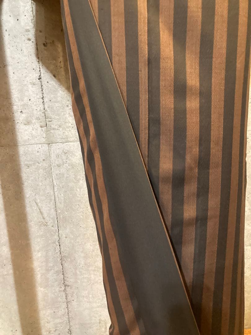 希少　真綿大島紬 袷 泥染め×真綿 証紙付き