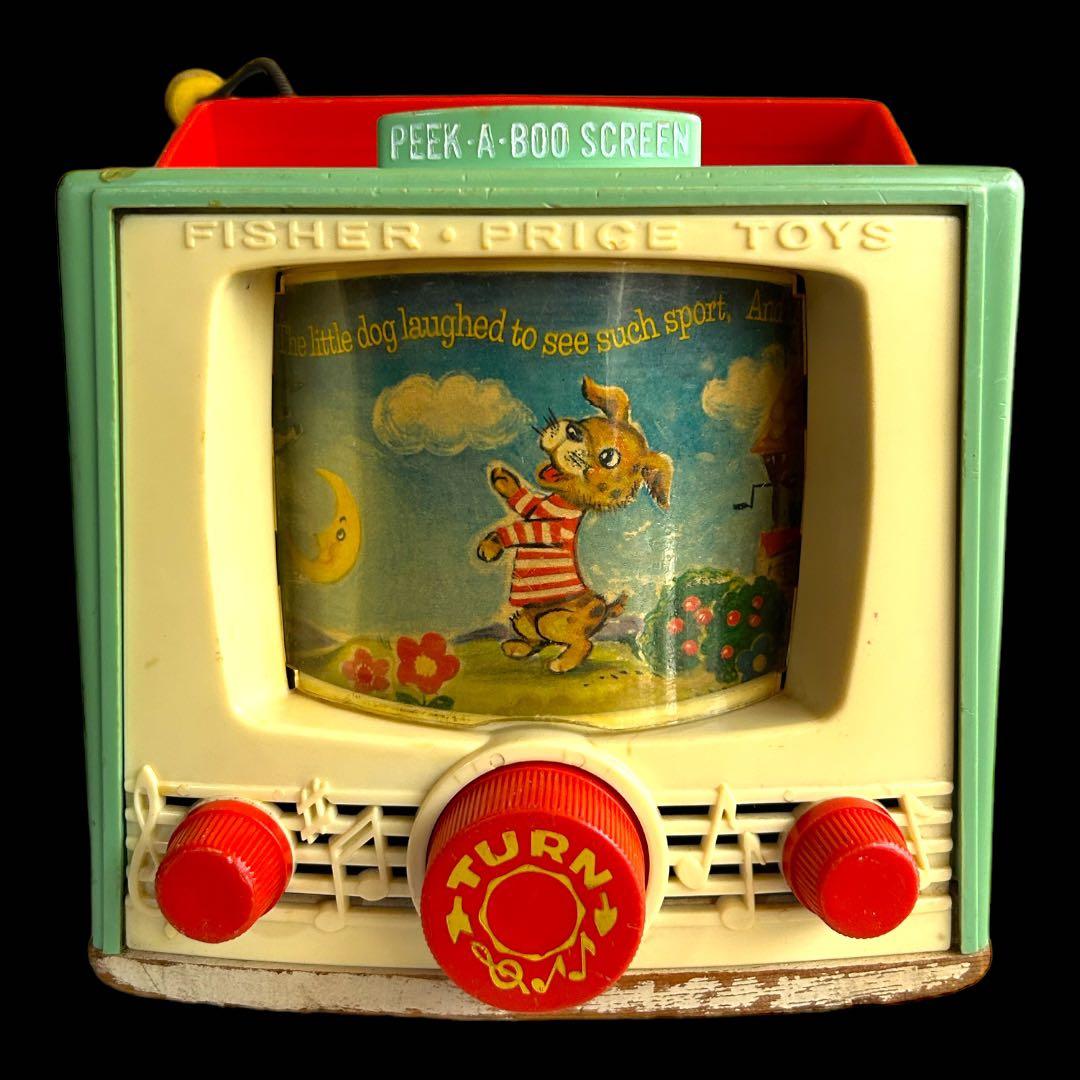 60's vintage「FISHER PRICE」ピーカブー　TV オルゴール