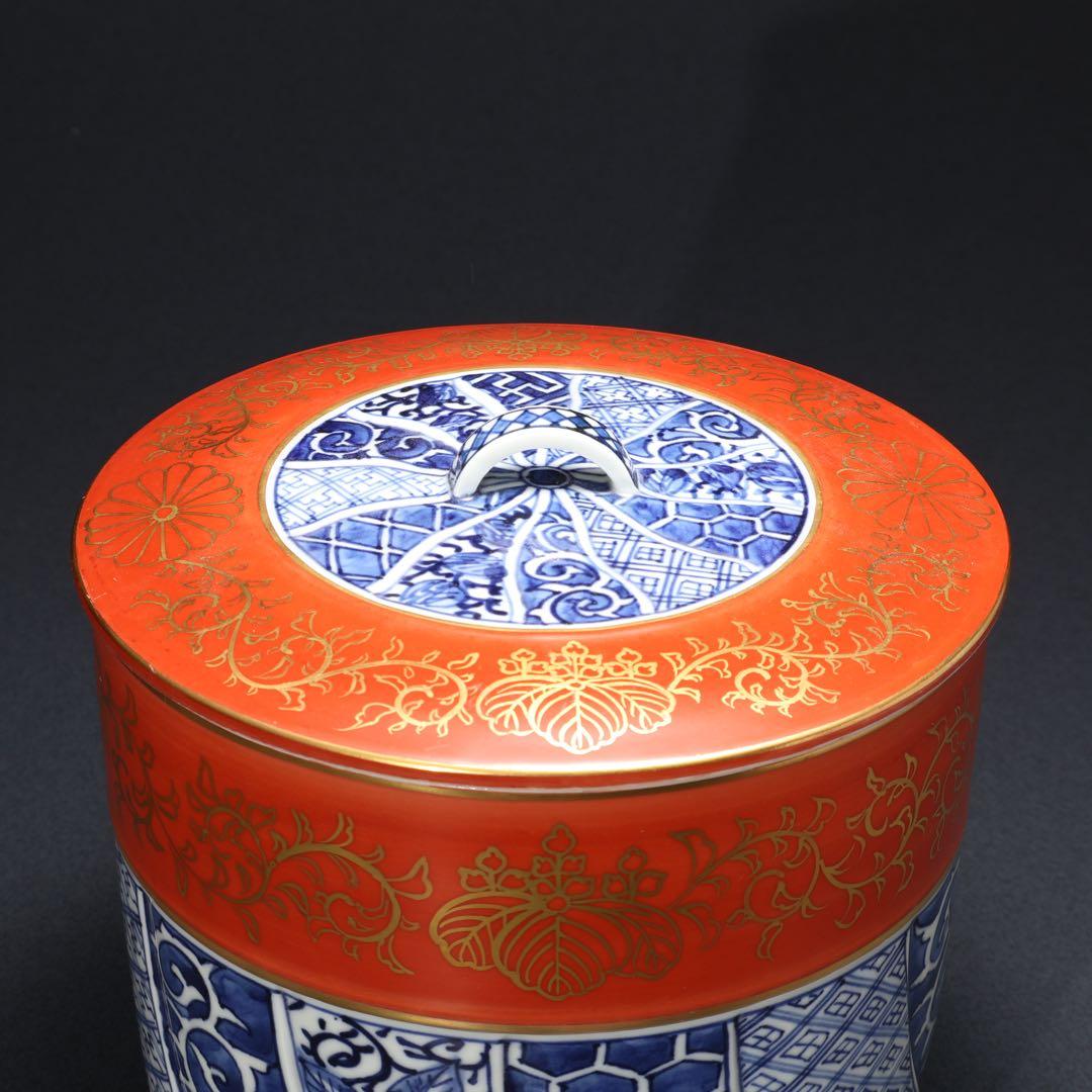 【茶道具】水指　西村徳泉　京焼　金襴手　祥瑞　共箱　6R1637ラ2