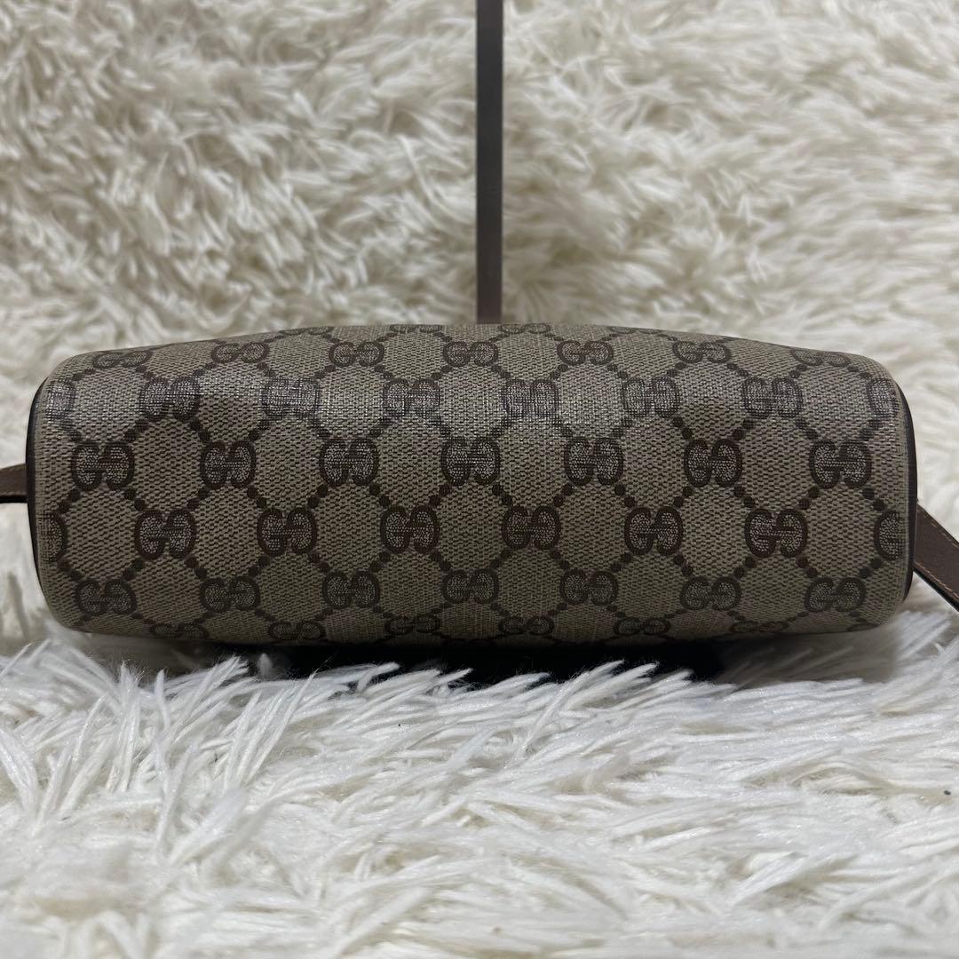 値下げ グッチ シェリーライン GG キャンバス レザー ショルダーバッグ