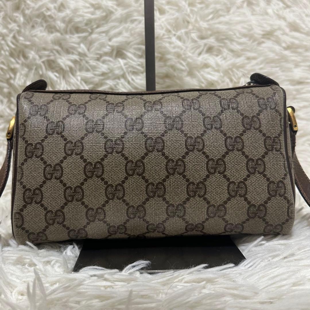 値下げ グッチ シェリーライン GG キャンバス レザー ショルダーバッグ