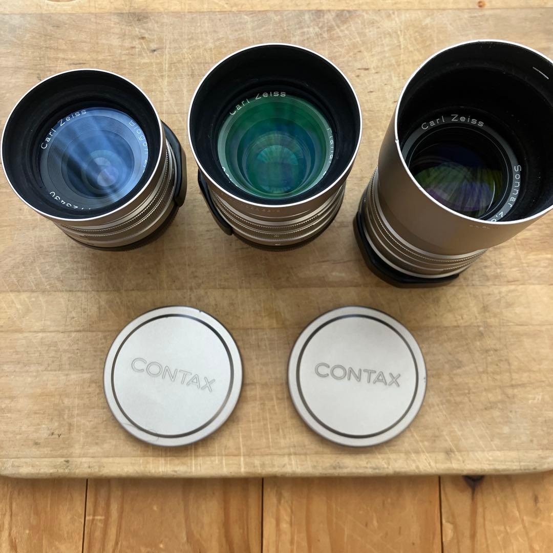 コンタックスCONTAX GレンズBiogon Planar Sonner 3本