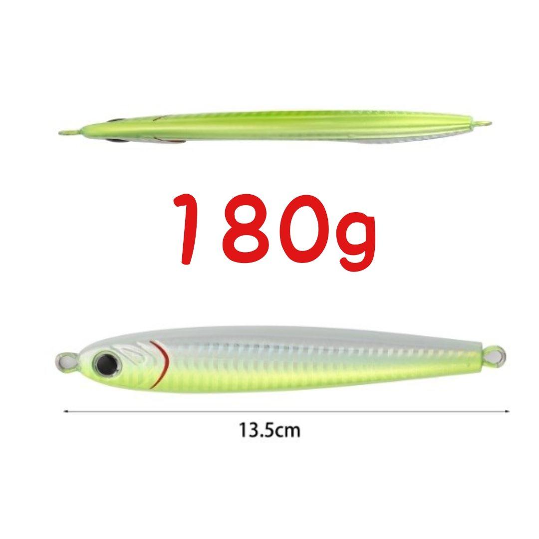 ９本セット 200g メタルジグ クイックゼロワン タイプ グロー 夜光 伊勢湾