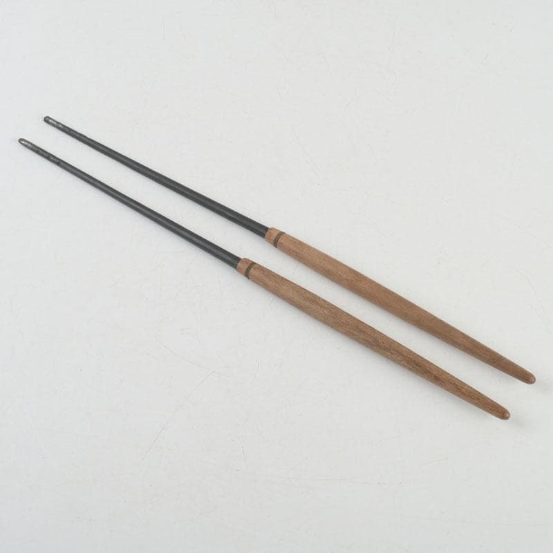 茶道具　金工師　木村清五郎造　風炉用火箸　共布共箱　C　9250