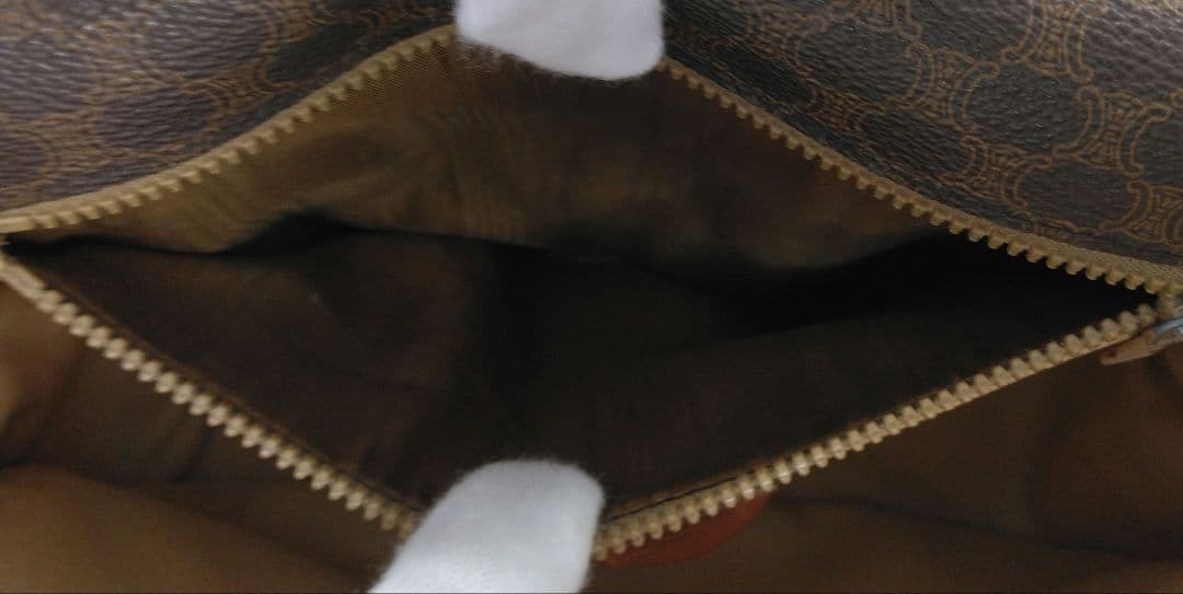 APJ18 セリーヌ マカダム ショルダーバッグ クロスボディ ゴールド金具