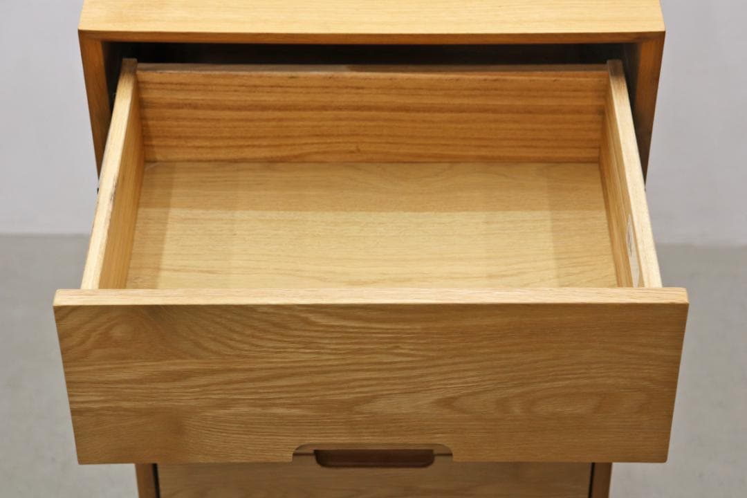 オーク材 ナチュラル モダン チェスト 引き出し キャビネット 収納 リビング