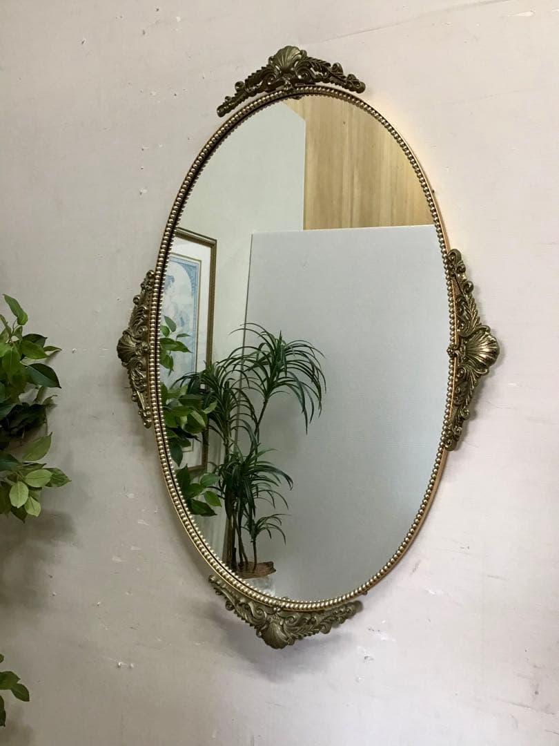 管255☆イタリア製☆アンティーク調☆クラシックミラー☆壁掛けミラー