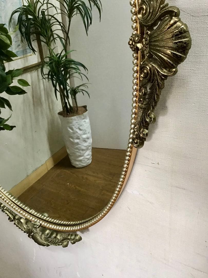 管255☆イタリア製☆アンティーク調☆クラシックミラー☆壁掛けミラー