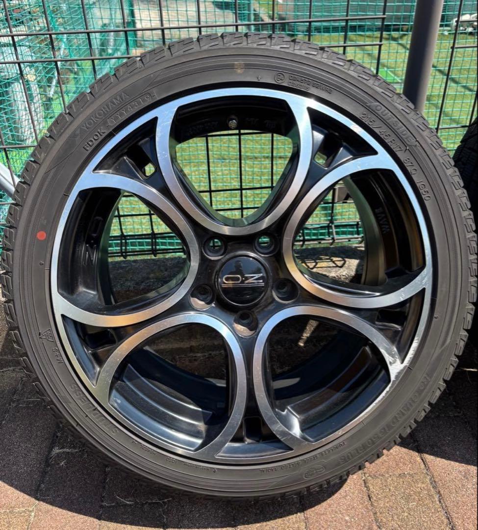 【中古】１７インチスタッドレスタイヤ ホイール４本セット（215/45R17）