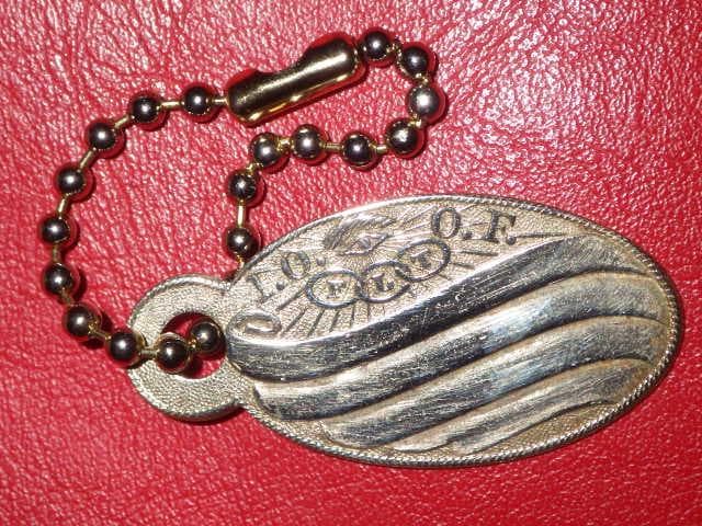 20'S★オッドフェローズ★ビンテージ★タグ★9★キーホルダー★フリーメイソン