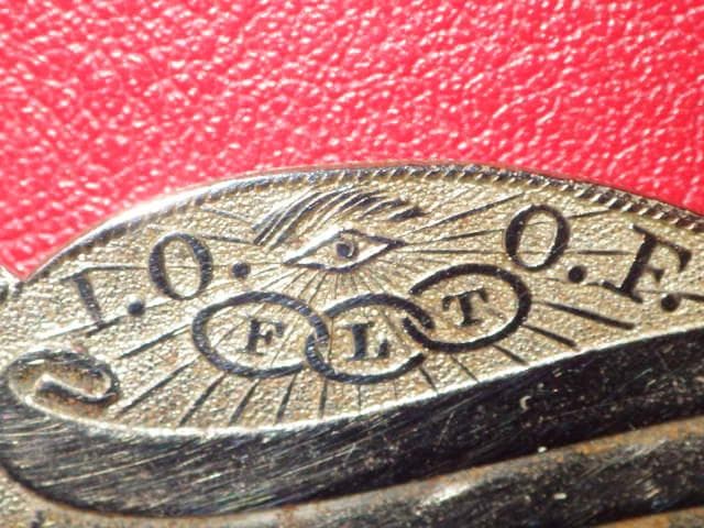 20'S★オッドフェローズ★ビンテージ★タグ★9★キーホルダー★フリーメイソン