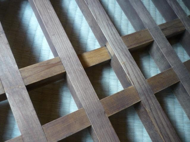 帳場格子（ごうし）三つ折り　時代物　商店帳場　仕切り・衝立