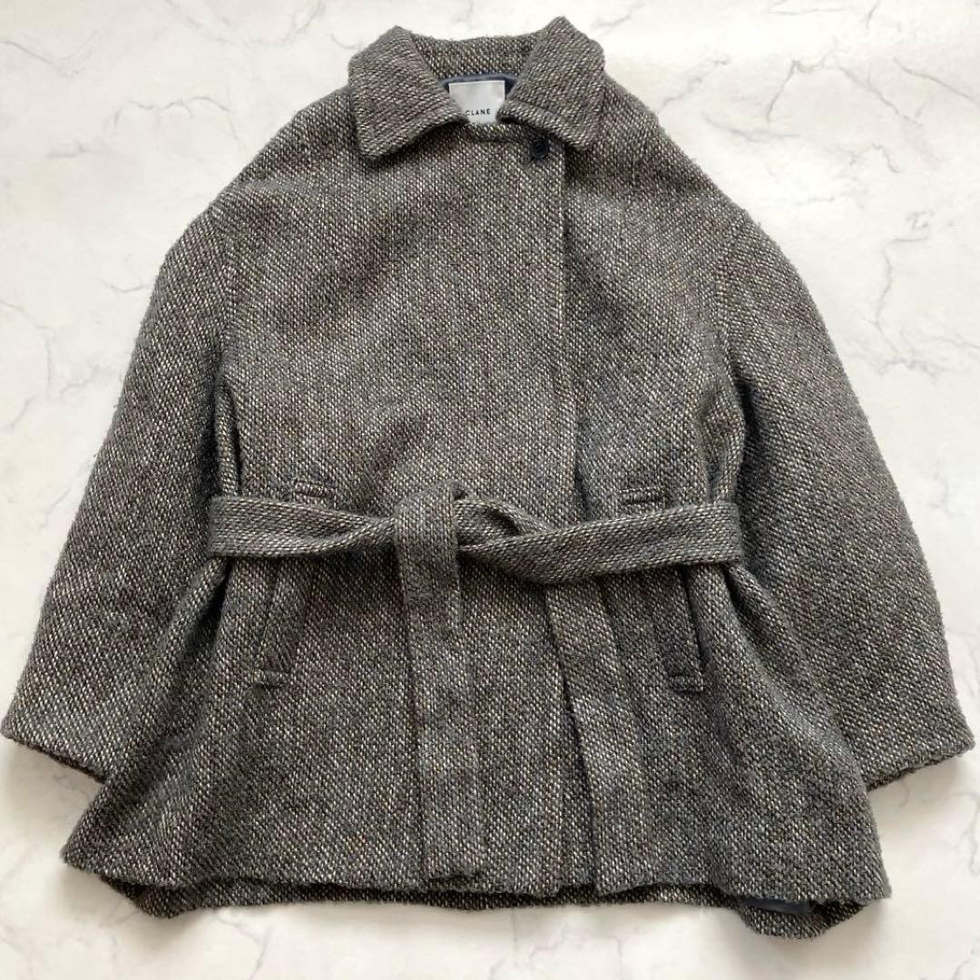CLANE クラネ　MIX LOOP TWEED BOX COAT ツイード