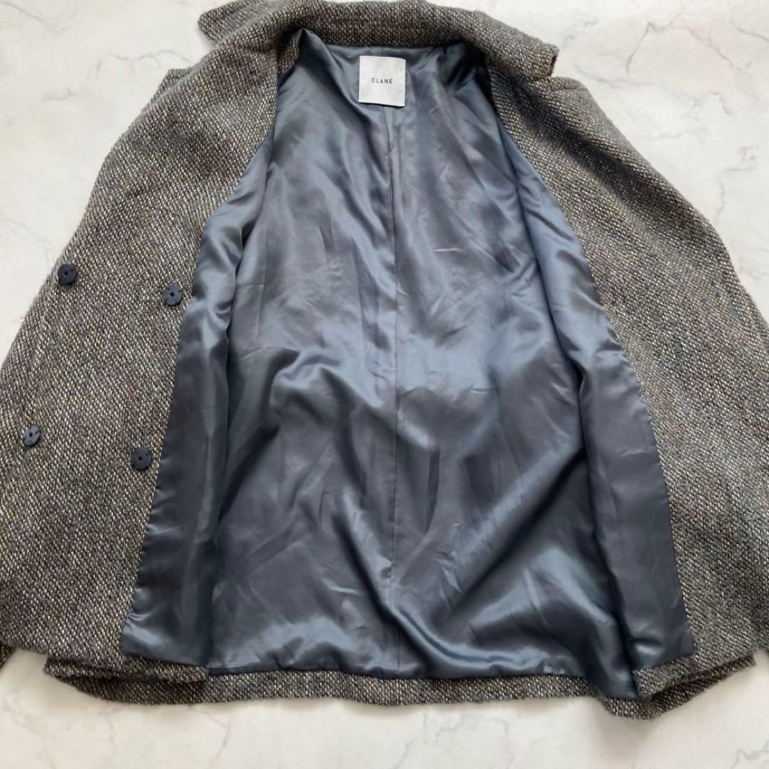 CLANE クラネ　MIX LOOP TWEED BOX COAT ツイード