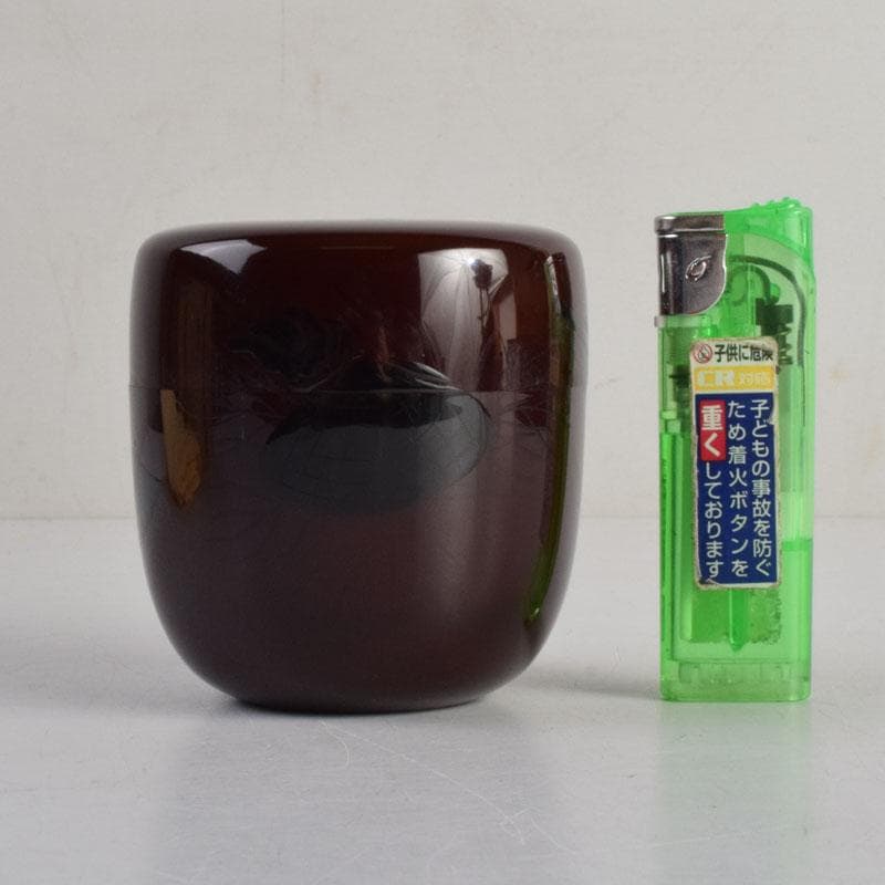 茶道具　平安光阿弥作　海松貝蒔絵　棗　共箱　V　8840