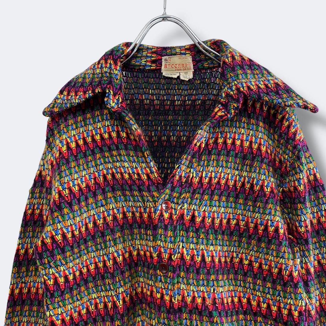 3点¥10,000 ビンテージ 古着 卸 レトロ 80's ウール柄シャツ