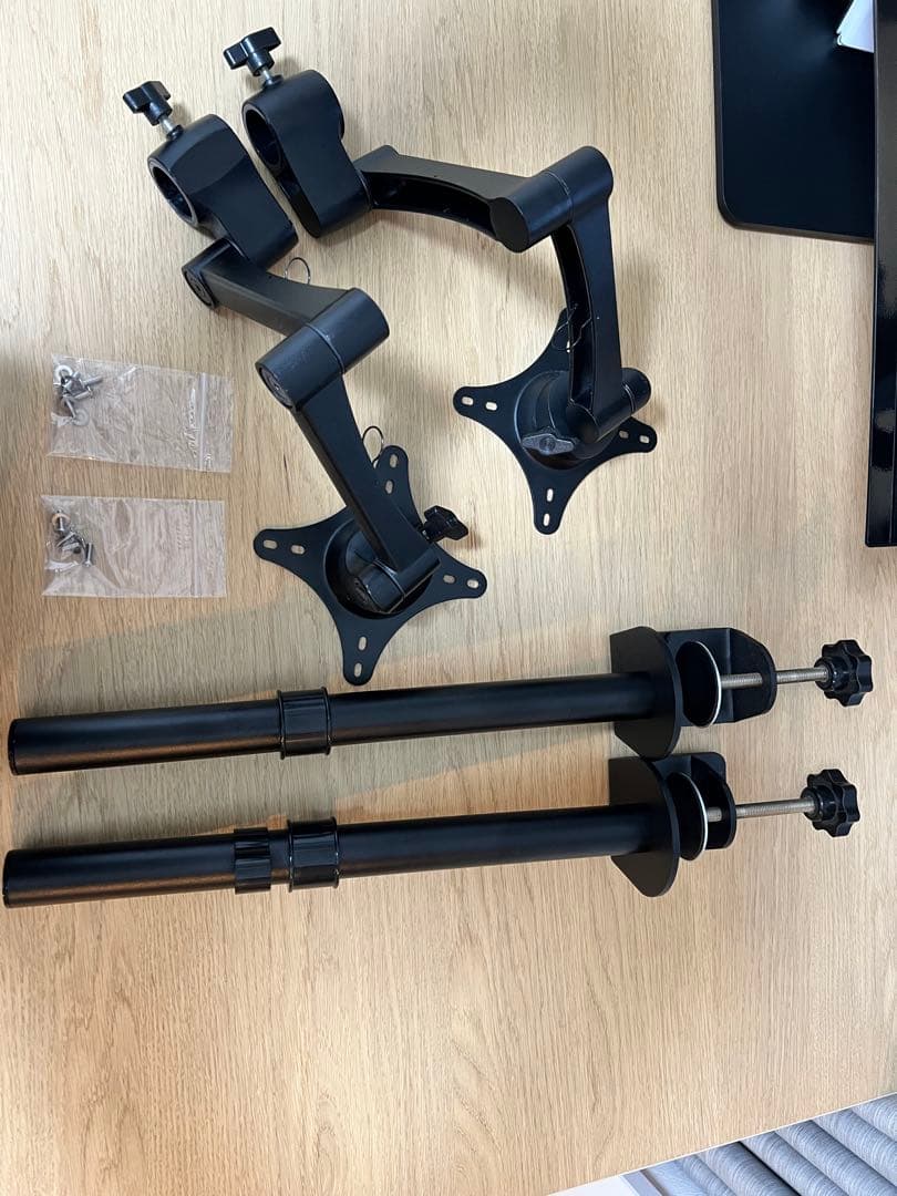 23.8インチモニター2枚とモニターアーム2本セット